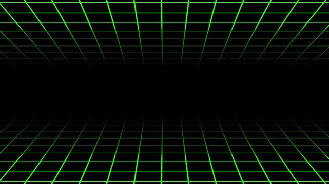Abstract Green Digital Technology Background with Futuristic Data Lines Binary Code Matrix Pattern