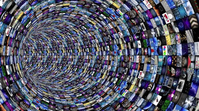 Videos Tunnel Journey with Curved Path Turn - 3d 4k animation (3840 x 2160 px)