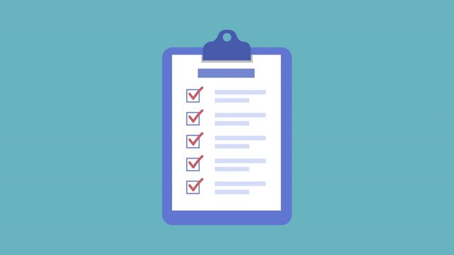 Tick The Form, Filling In The Application Form 2d Animation with Alpha Matte