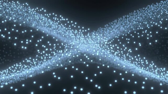 Glowing blue particles creating an interconnected network pattern Representing technology digital communication and innovation.
