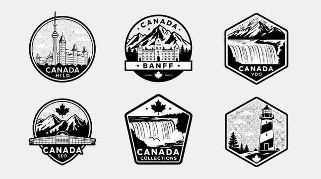 Canada Silhouettes: Icons of Iconic Landmarks and Nature