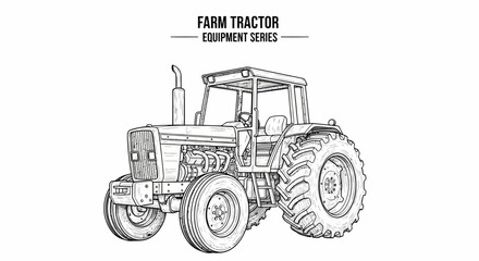Farm Tractor Equipment Series Illustration. © Julian Vance