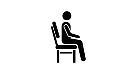 Fototapeta premium Black and white of a person sitting on a chair with hands raised
