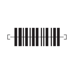 Obraz premium Bar graph silhouette on a white background simple visual representation