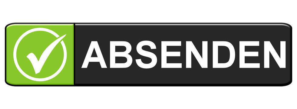 Absenden - H&auml;kchen auf gr&uuml;n schwarzem Button