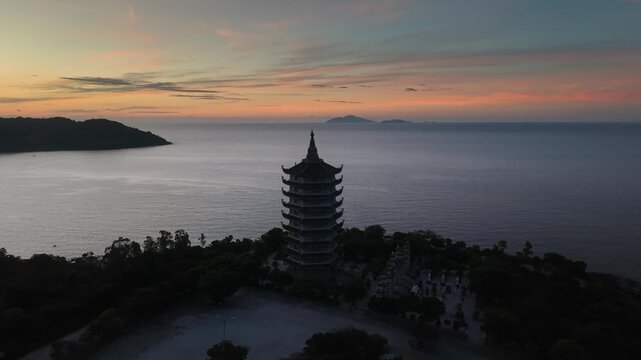 Linh Ung Pagoda Tower at Sunset, Son Tra Peninsula, Da Nang
