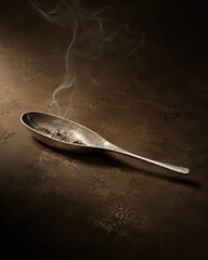 Professional photo of incense and smoke over textured stone with refined texture soft light and clean copy space for minimal still life background © Artcuboy