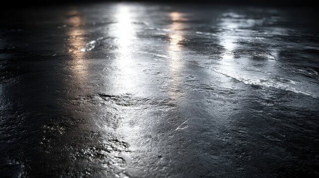 Grayish white texture overhead flatlay wet travertine gentle water ripples subtle stone reflections minimalist negative space for layouts high resolution photorealistic sharp textures high contrast r