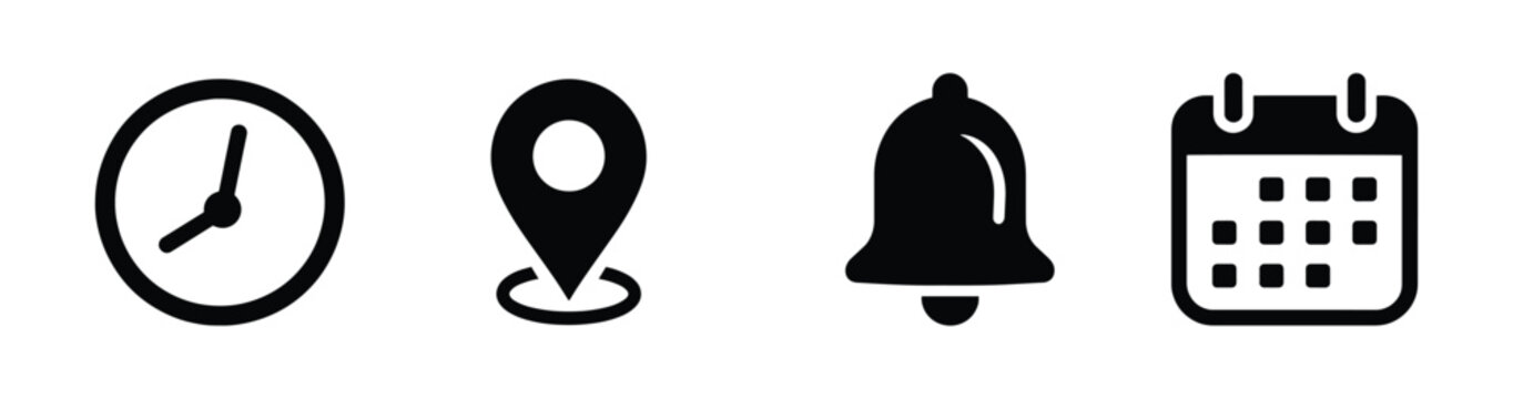 Time clock icon symbol vector illustration for schedule and deadline.