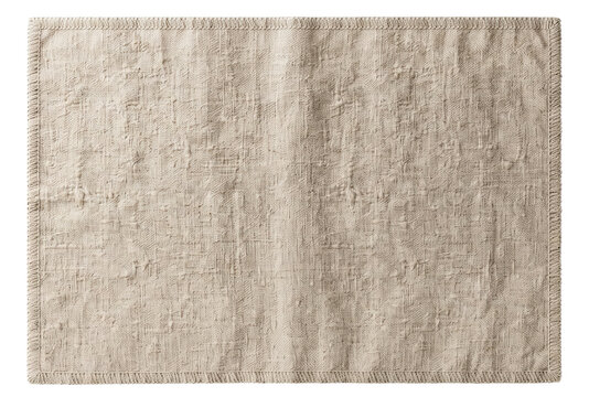 Beige woven linen fabric placemat texture background