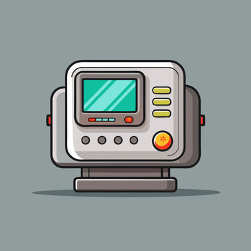 Medical Electromyography Machine Illustration