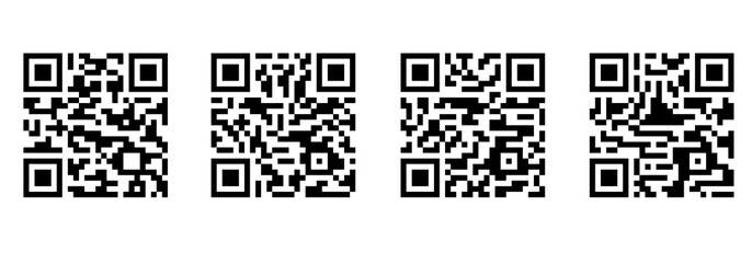 Fototapeta premium Simple QR Code Vector Illustration Modern QR Code Barcode