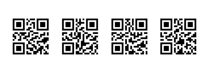 Fototapeta premium Simple QR Code Vector Illustration Modern QR Code Barcode
