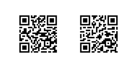 Fototapeta premium Simple QR Code Vector Illustration Modern QR Code Barcode