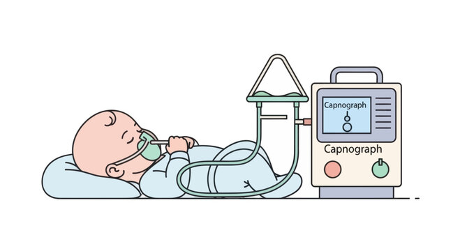 Baby With Capnography Device