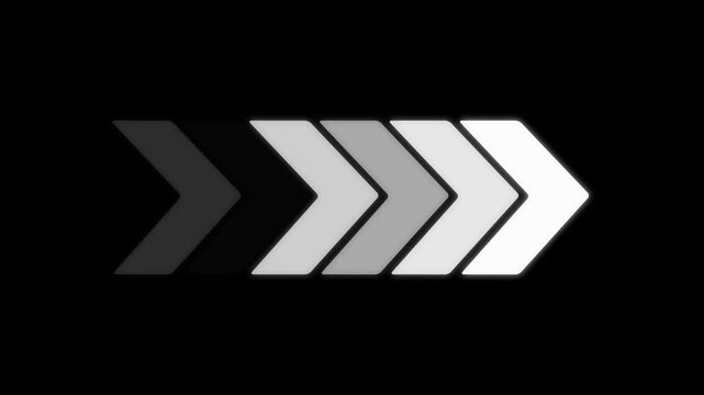 Arrow icon concept animation. right and left road arrow sign animation. 4k