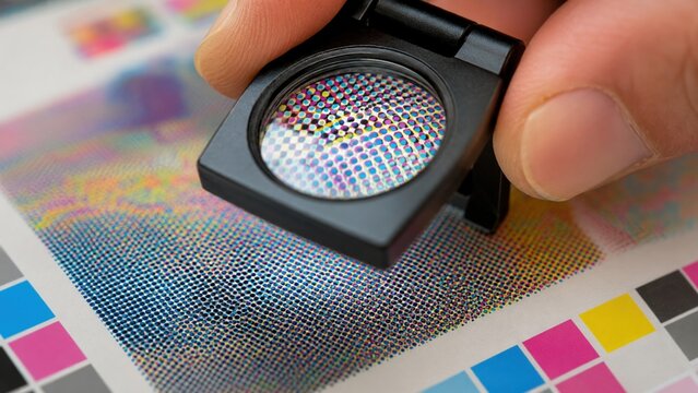 Macro Halftone Dot Inspection With Magnifier