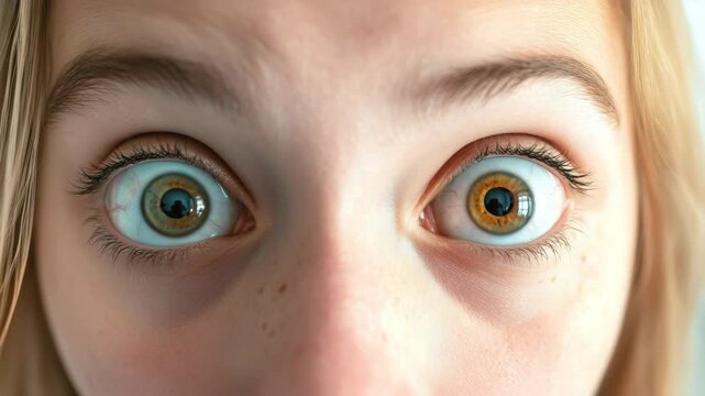 Surprised Woman's Close-Up Face