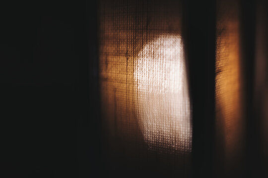 Copper & Cadence &mdash; Cinematic abstract of a cozy late-night recording studio workspace, featuring warm ambient light dragging across raw jute textures, instrument geometry, and fluid intentional camera