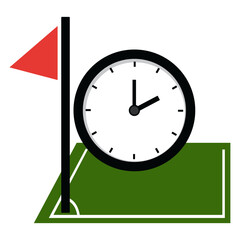 Football Corner Flag Timer Icon. Soccer Match Time and Corner Kick © Ikhsan Nasution