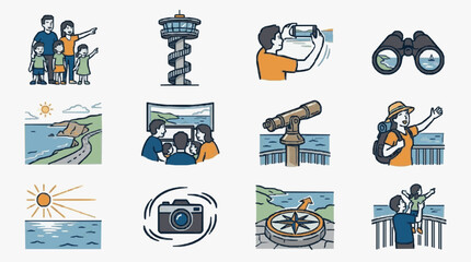 Vector illustration set of various transportation modes. © Gabut