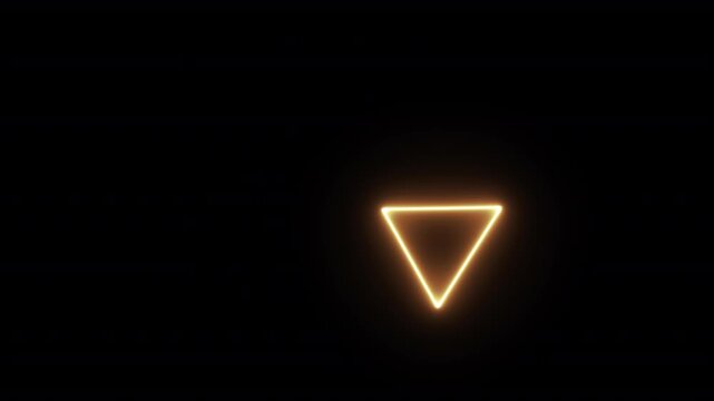 Arrow highlight glows as golden triangle