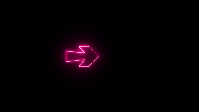 Arrow highlight glows in neon pink