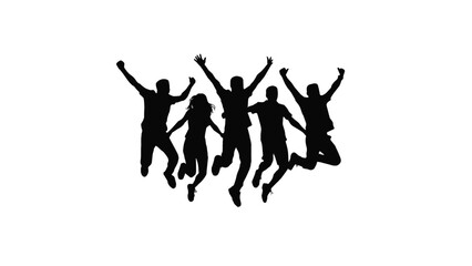 Obraz premium Group of diverse young people dancing outdoors in bright casual clothing enjoying music and friendship in a lively urban park scene