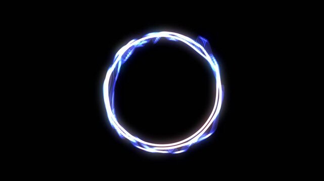 Abstract Glowing Digital Circle AI Assistant Interface Animation