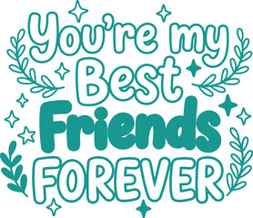 Naklejka premium Friendship themed illustration with stylized text and creative design elements for social project concepts