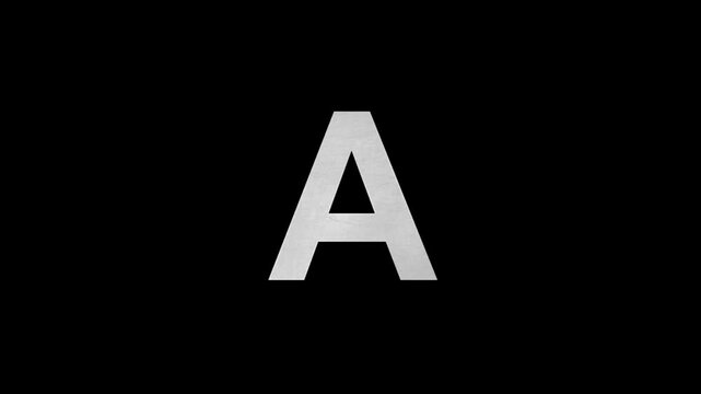 Letter A in blue fire, alpha channel, alphabet and letters in blue fire with transparent background