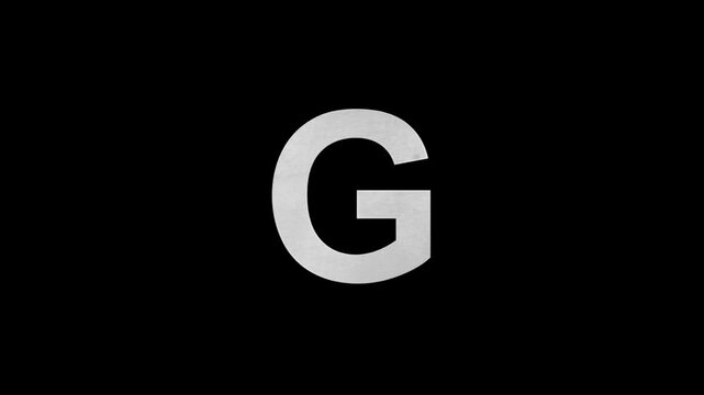 Letter G in blue fire, alpha channel, alphabet and letters in blue fire with transparent background