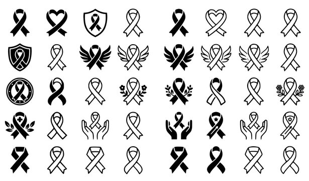 black and white ribbon