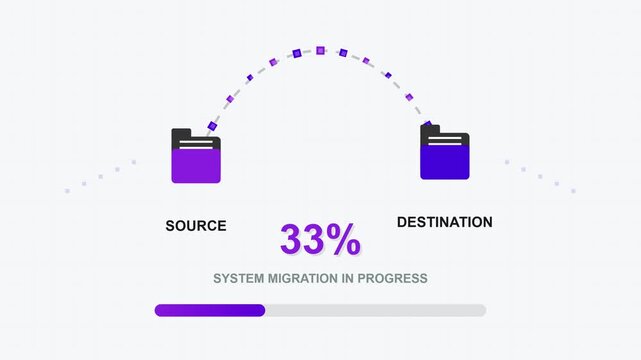 System Data Migration 9 Percent Progress Concept
