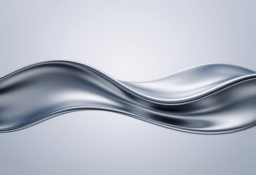 Metallic Liquid Wave Background for Luxury Tech