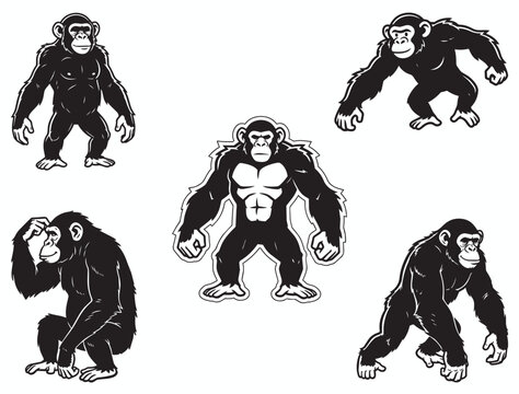 CHIMPANZEE SILHOUETTE