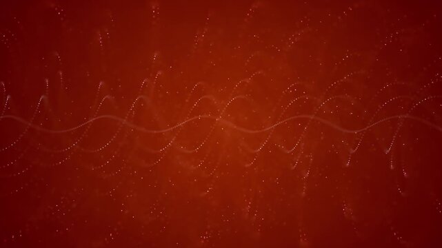 Orange background with moving golden particles, festive background with space for text