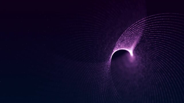Purple background with moving particles, festive background with space for text, abstract background