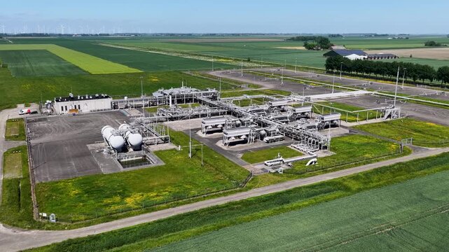 Old gas fields in Groningen Netherlands are being decommissioned