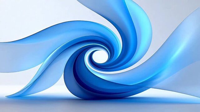 Blue abstract spiral wave