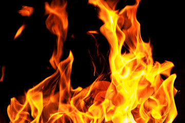 Fototapeta premium Close up of campfire flames Germany, Augsburg, 16 September 2025