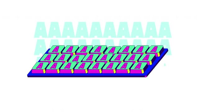 Keyboard smash gaming reaction 2D animation. Panic typing. Gamer frustration. Rage moment. Screaming internally. Internet culture. Flat cartoon animated overlay. Streaming platform motion graphic