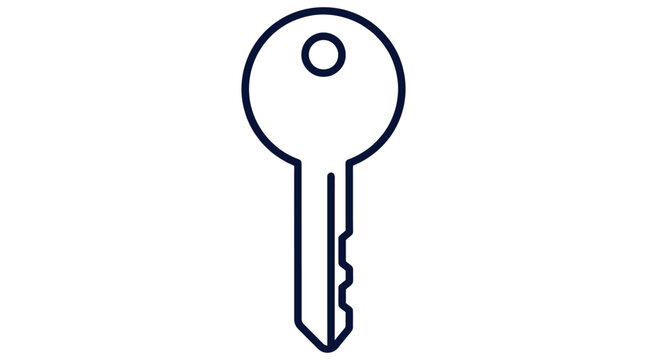  House key line icon on white background