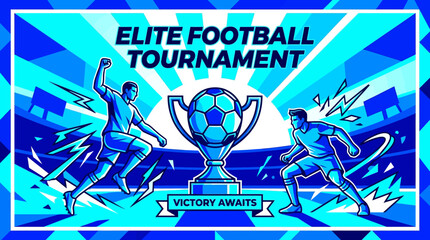 Obraz premium Elite Football Tournament Championship Trophy Victory Awaits Dynamic Competition