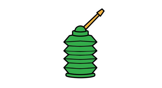 Green accordion bellows oiler for machine maintenance