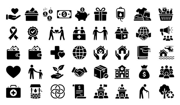 set of icons of different professions