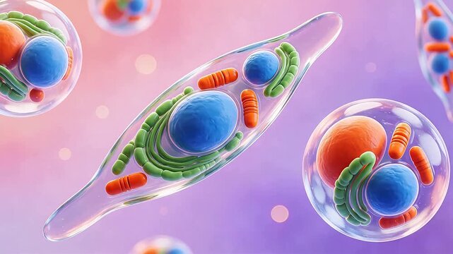 Cellular structure with organelles