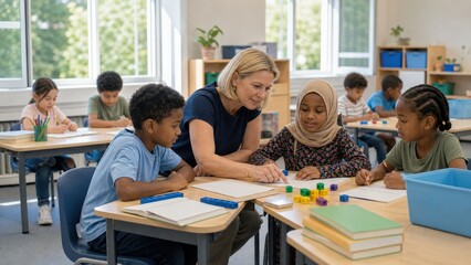 Obraz premium Summer Learning Loss Northern European