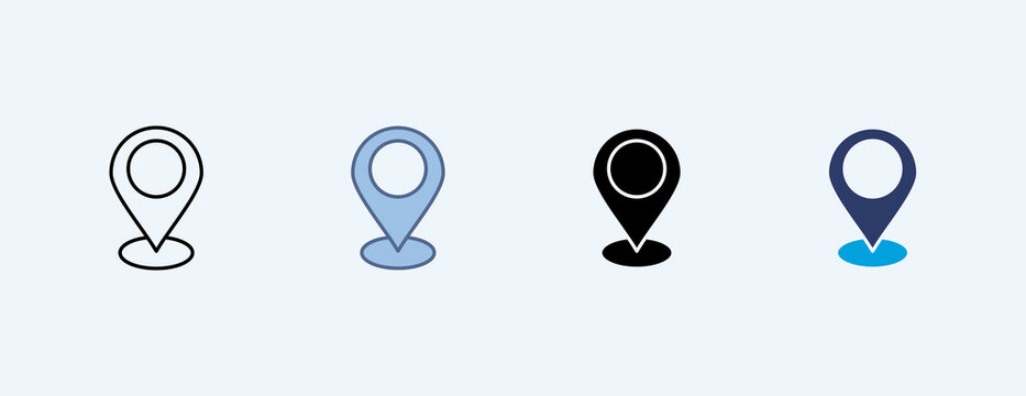 Location Multiple Icon Illustration Vector