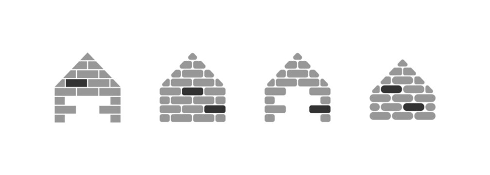 Brickwork logo design symbol. Design for construction, planning and structure.